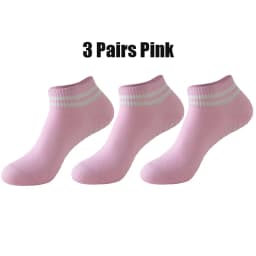 3 Pairs Yoga Socks for Women Non Slip Pilates Grip Socks with Double Stripes Ankle Sport Workout Ballet Athletic Socks