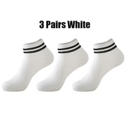 3 Pairs Yoga Socks for Women Non Slip Pilates Grip Socks with Double Stripes Ankle Sport Workout Ballet Athletic Socks