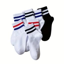 Vintage Two Stripes Sports Cotton Men Ankle Socks Streetwear Hiphop Skate Hiphop Athletic White Black School Designer Punk Boy