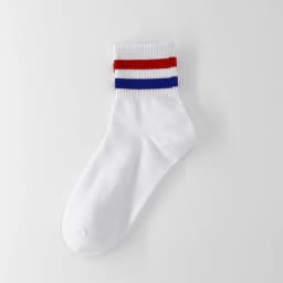 Vintage Two Stripes Sports Cotton Men Ankle Socks Streetwear Hiphop Skate Hiphop Athletic White Black School Designer Punk Boy