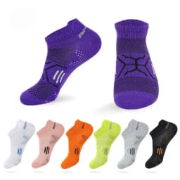 3Pairs/Lot Running Socks Men Woman Basketball Breathable Anti Slip Sport Fitness Cycling Walking Cotton Athletic No Sweat Sock