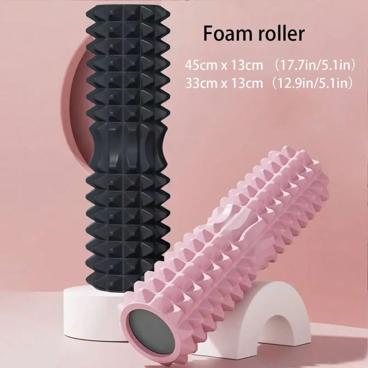 Crescent Solid Foam Axis 45*13cm Yoga Post Ideal for Fitness, Yoga, Pilates and Muscle Relaxation