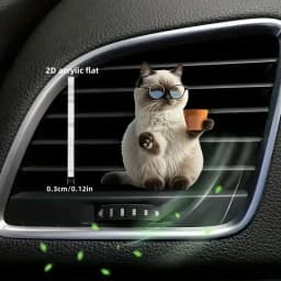 Acrylic Car Vent Clip Aromatherapy Air Freshener Holder 2D Decorative Air Conditioning Vents Accessory for Vehicle Interior