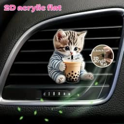 Acrylic Car Vent Clip Aromatherapy Air Freshener Holder 2D Decorative Air Conditioning Vents Accessory for Vehicle Interior