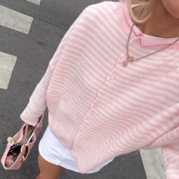 Casual Loose Cardigan For Women Autumn Long Sleeve Knitwear Y2K Outerwears Women's Fashion Stripes Sweater Female Top