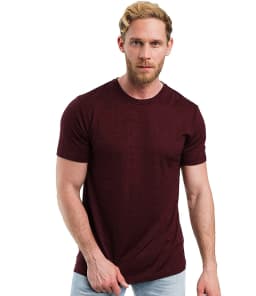 100% Superfine Merino Wool T Shirt Mens Base Layer Tee Merino Wool 180G Everyday Undershirt Wicking Breathable Anti-Odor