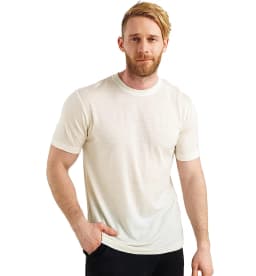 100% Superfine Merino Wool T Shirt Mens Base Layer Tee Merino Wool 180G Everyday Undershirt Wicking Breathable Anti-Odor
