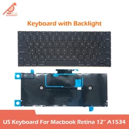 Laptop A1534 US Layout Replacement Keyboard For Macbook Retina 12" A1534 2016 2017 Keyboards Replace EMC 2991 3099