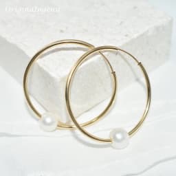 14K Gold Filled Hoop Earrings Natural Pearl Jewelry Gold Hoop Earrings Brincos Pendientes Oorbellen Boho Earrings Gold Jewelry