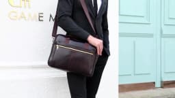 WESTAL Men's Briefcases Messenger Bag Men's Genuine Leather 14'' Laptop Bag Man Leather Office Business Bags for Document 8572