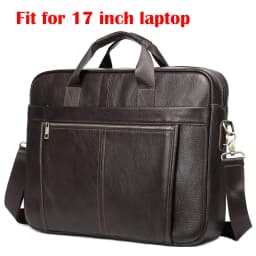 WESTAL Men's Briefcases Messenger Bag Men's Genuine Leather 14'' Laptop Bag Man Leather Office Business Bags for Document 8572