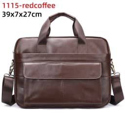 WESTAL Men's Briefcases Messenger Bag Men's Genuine Leather 14'' Laptop Bag Man Leather Office Business Bags for Document 8572