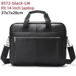 WESTAL Men's Briefcases Messenger Bag Men's Genuine Leather 14'' Laptop Bag Man Leather Office Business Bags for Document 8572