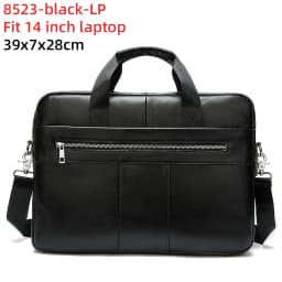 WESTAL Men's Briefcases Messenger Bag Men's Genuine Leather 14'' Laptop Bag Man Leather Office Business Bags for Document 8572