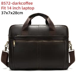 WESTAL Men's Briefcases Messenger Bag Men's Genuine Leather 14'' Laptop Bag Man Leather Office Business Bags for Document 8572