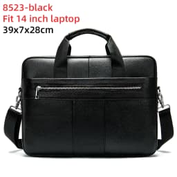 WESTAL Men's Briefcases Messenger Bag Men's Genuine Leather 14'' Laptop Bag Man Leather Office Business Bags for Document 8572