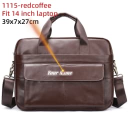 WESTAL Men's Briefcases Messenger Bag Men's Genuine Leather 14'' Laptop Bag Man Leather Office Business Bags for Document 8572