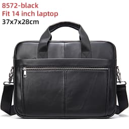 WESTAL Men's Briefcases Messenger Bag Men's Genuine Leather 14'' Laptop Bag Man Leather Office Business Bags for Document 8572