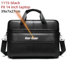 WESTAL Men's Briefcases Messenger Bag Men's Genuine Leather 14'' Laptop Bag Man Leather Office Business Bags for Document 8572