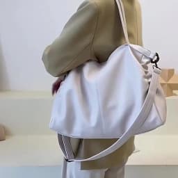 Big Black Shoulder Bags for Women Large Hobo Shopper Bag Solid Color Quality Soft Leather Crossbody Handbag Lady Travel Tote Bag