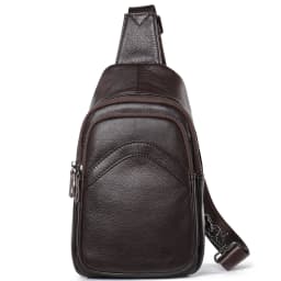 Westal Men's Leather Bag for Men's Chest Bag for Men's Cross-Body Bag