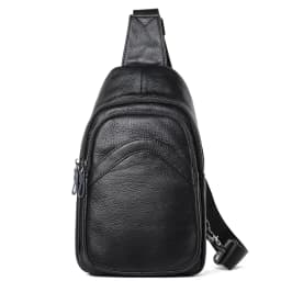 Westal Men's Leather Bag for Men's Chest Bag for Men's Cross-Body Bag