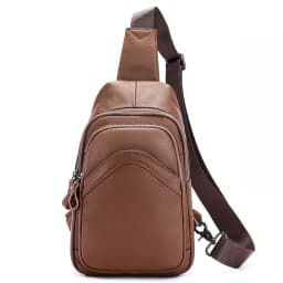 Westal Men's Leather Bag for Men's Chest Bag for Men's Cross-Body Bag
