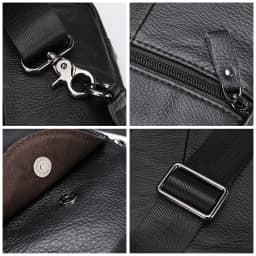 Westal Men's Leather Bag for Men's Chest Bag for Men's Cross-Body Bag