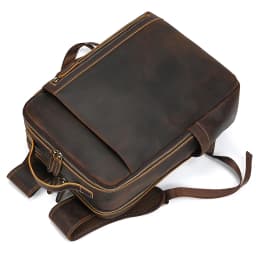 2025 New Arrivals Leather Backpack For Travel Men Male Cowhide Leather Laptop Bag 15.6" 17 Double Shoulder Bagpack For Man Retro