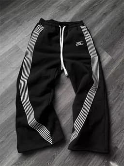 Casual Loose Straight Leg Pants Striped 2025 Summer Fashion Trend Brand Street Hip-hop Jogging Men's Women's Harajuku Sweatpants