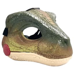 Moving Jaw Dino Mask with Dinosaur Scream Lifelike Dinosaur Mask Headwear Raptor Dinosaur Mask for Halloween Carnival Party