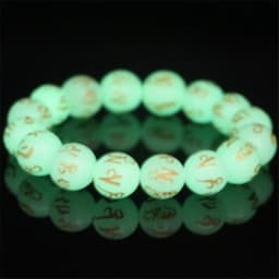 Natural Stone Punk Bracelet Yoga Healing Luminous Glow In The Dark Bracelet Charm Beads Bracelet for Men Women Jewelry Wholesale