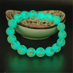 Natural Stone Punk Bracelet Yoga Healing Luminous Glow In The Dark Bracelet Charm Beads Bracelet for Men Women Jewelry Wholesale