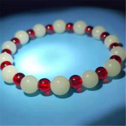 Natural Stone Punk Bracelet Yoga Healing Luminous Glow In The Dark Bracelet Charm Beads Bracelet for Men Women Jewelry Wholesale
