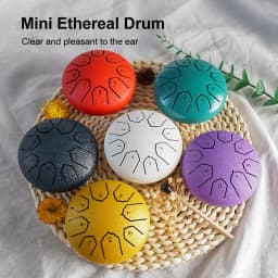 Mini Steel Tongue Drum 4 Inch 8 Notes Rain Drum for OutsideSteel Tongue Drum Rain Chime Musical Instruments for Adults Kids