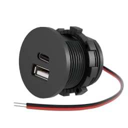 12V USB Outlet PD Type-C USB-A Dual Port Socket Cigarette Lighter Replacement for Laptop for RV Camper Trailer Truck Boat Golf