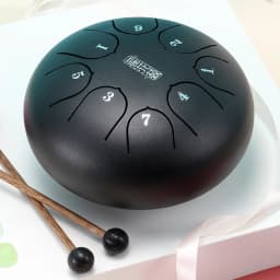 Hluru Glucophone Steel Tongue Drum 6 Inch 8 Notes Key D5 Ethereal Drum Tone Drum Percussion Musical Instrument