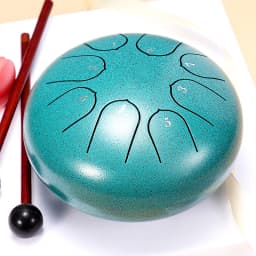 Hluru Glucophone Steel Tongue Drum 6 Inch 8 Notes Key D5 Ethereal Drum Tone Drum Percussion Musical Instrument