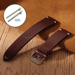 18/19/20/21/22mm Vintage Oil Wax Leather WatchBand Strap Men Women Business Stitching Wristband Universal Quick Release Bracelet