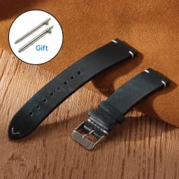 18/19/20/21/22mm Vintage Oil Wax Leather WatchBand Strap Men Women Business Stitching Wristband Universal Quick Release Bracelet