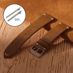 18/19/20/21/22mm Vintage Oil Wax Leather WatchBand Strap Men Women Business Stitching Wristband Universal Quick Release Bracelet