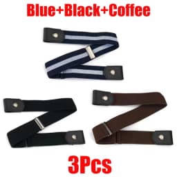 Buckle-Free Belt For Jean Pants Dresses No Buckle Stretch Elastic Waist Belt for Women Men Casual Buckle Free Invisible Belt Adj