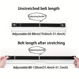 Buckle-Free Belt For Jean Pants Dresses No Buckle Stretch Elastic Waist Belt for Women Men Casual Buckle Free Invisible Belt Adj