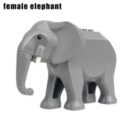 Zoo African Elephant Sika Deer Camel MOC Building Blocks Fire Dragon Animal Panda Bear Military Pegasus Horse Mini Toy Gift K041