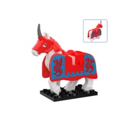 Zoo African Elephant Sika Deer Camel MOC Building Blocks Fire Dragon Animal Panda Bear Military Pegasus Horse Mini Toy Gift K041