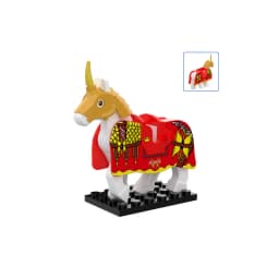 Zoo African Elephant Sika Deer Camel MOC Building Blocks Fire Dragon Animal Panda Bear Military Pegasus Horse Mini Toy Gift K041