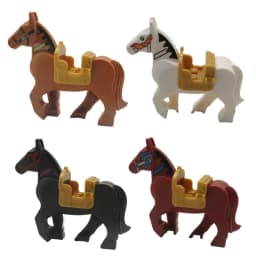 Zoo African Elephant Sika Deer Camel MOC Building Blocks Fire Dragon Animal Panda Bear Military Pegasus Horse Mini Toy Gift K041