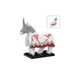 Zoo African Elephant Sika Deer Camel MOC Building Blocks Fire Dragon Animal Panda Bear Military Pegasus Horse Mini Toy Gift K041