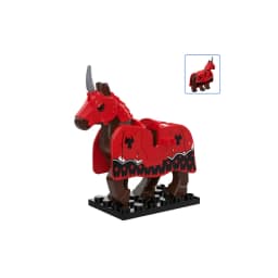 Zoo African Elephant Sika Deer Camel MOC Building Blocks Fire Dragon Animal Panda Bear Military Pegasus Horse Mini Toy Gift K041