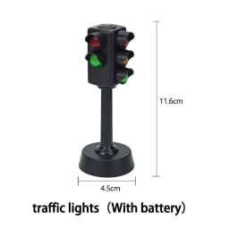 Singing Traffic Lights Magnetic Train Wooden Track Accessories Scene Road Sign With Light And Sound Railway Educational Toys